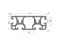 Preview: Aluminum profile 80x32 slightly groove 8 I-type